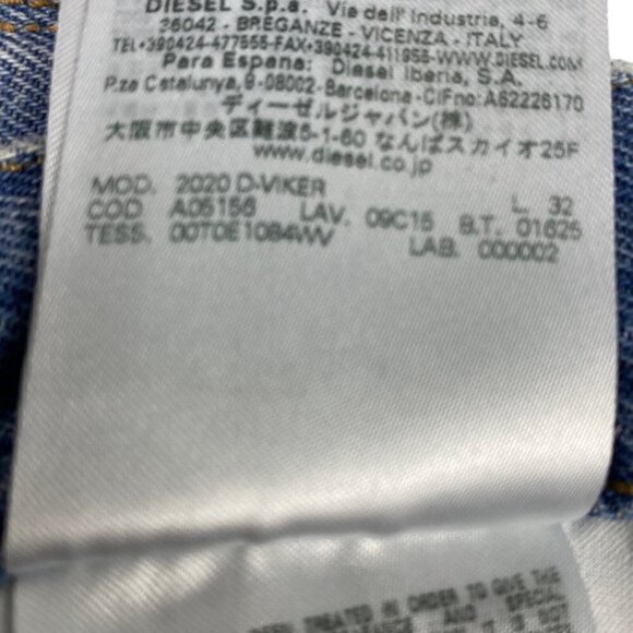 DIESEL Men's D Viker Blue Light Wash 2020 5 pocket Straight Leg Jeans US 30 - Picture 15 of 16